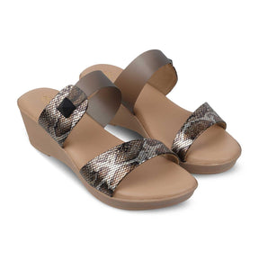 The Chios Black Women's Casual Wedge Sandals Tresmode - Tresmode