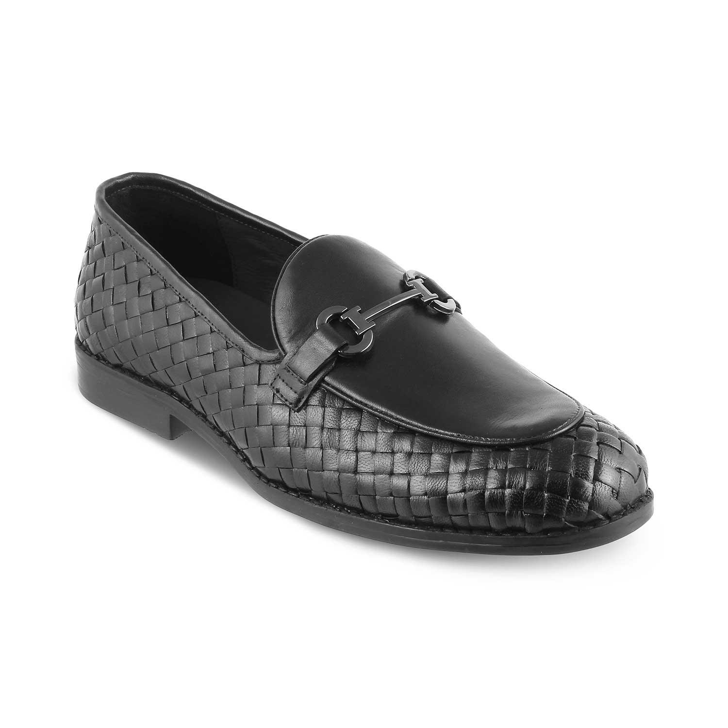 The Comme Black Men's Leather Loafers Tresmode - Tresmode