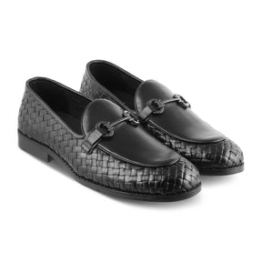 The Comme Black Men's Leather Loafers Tresmode - Tresmode