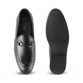 The Comme Black Men's Leather Loafers Tresmode - Tresmode