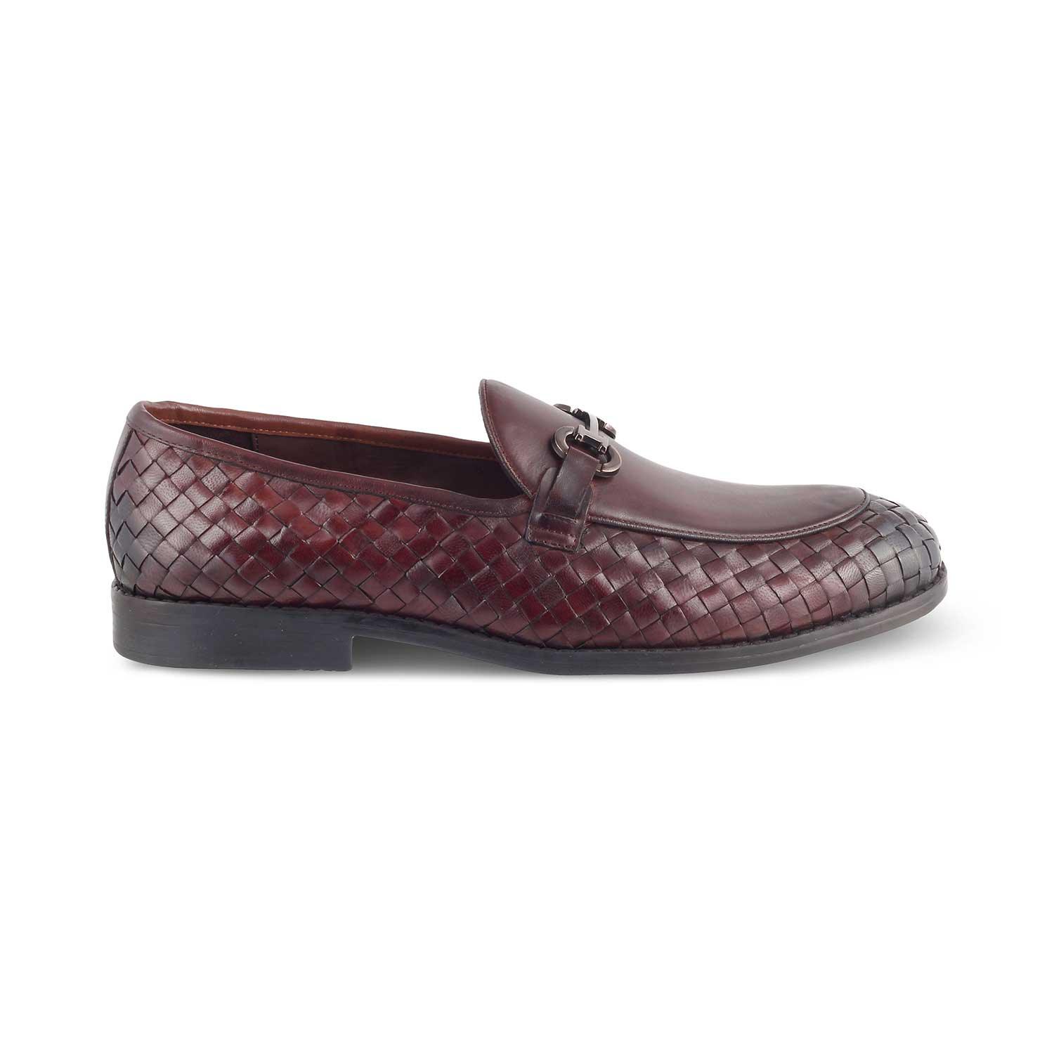 The Comme Brown Men's Leather Loafers Tresmode - Tresmode