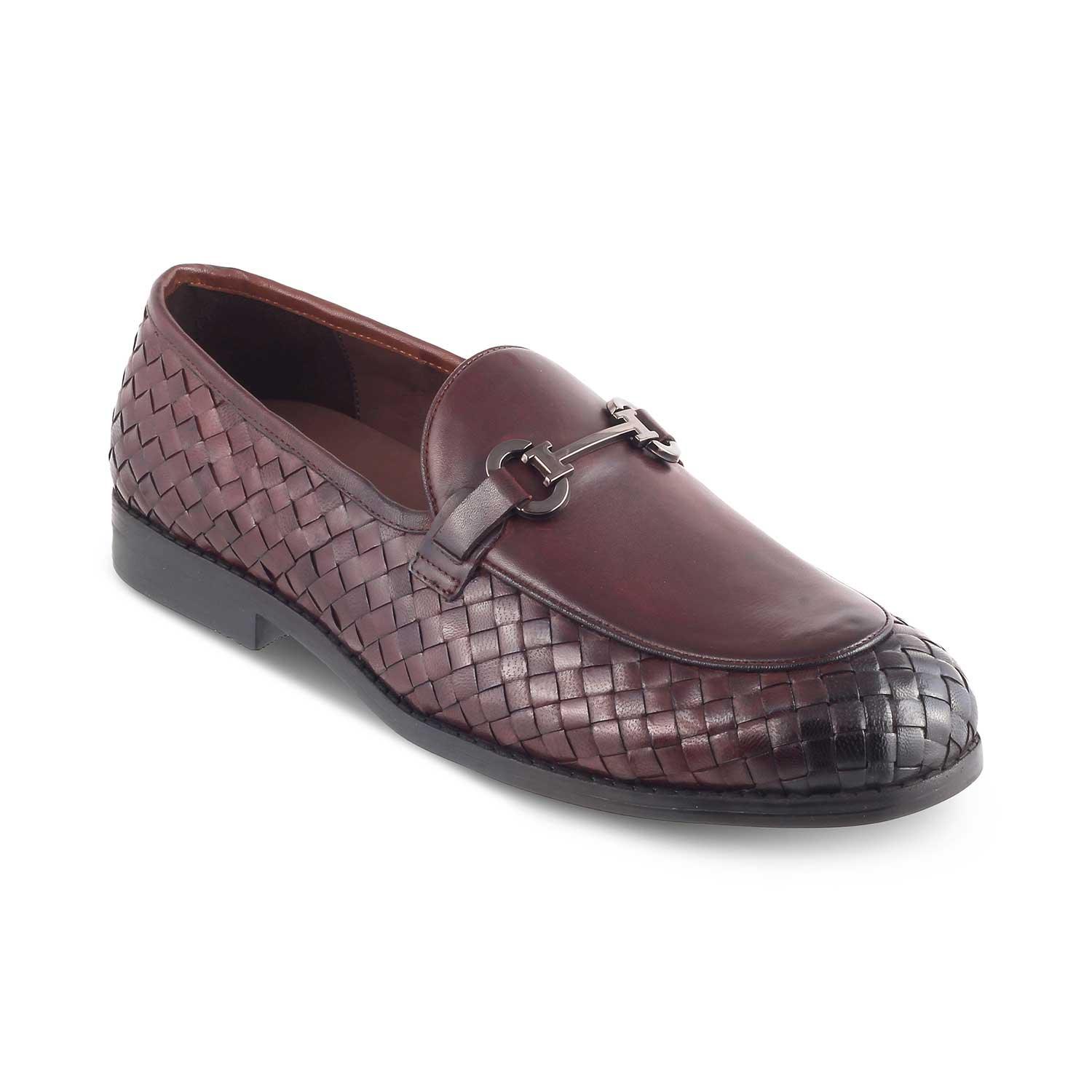 The Comme Brown Men's Leather Loafers Tresmode - Tresmode