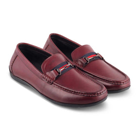The Crada Wine Men's Leather Driving Loafers Tresmode - Tresmode