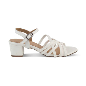 The Crossem White Women's Dress Block Heel Sandals Tresmode - Tresmode