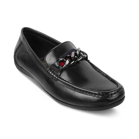 The Csteal Black Men's Leather Driving Loafers Tresmode - Tresmode