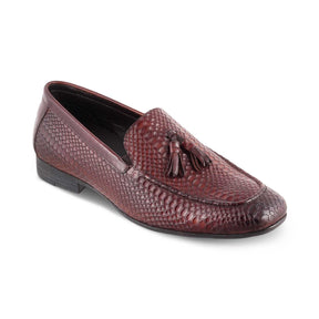 The Cytas Brown Men's Leather Tassel Loafers Tresmode - Tresmode