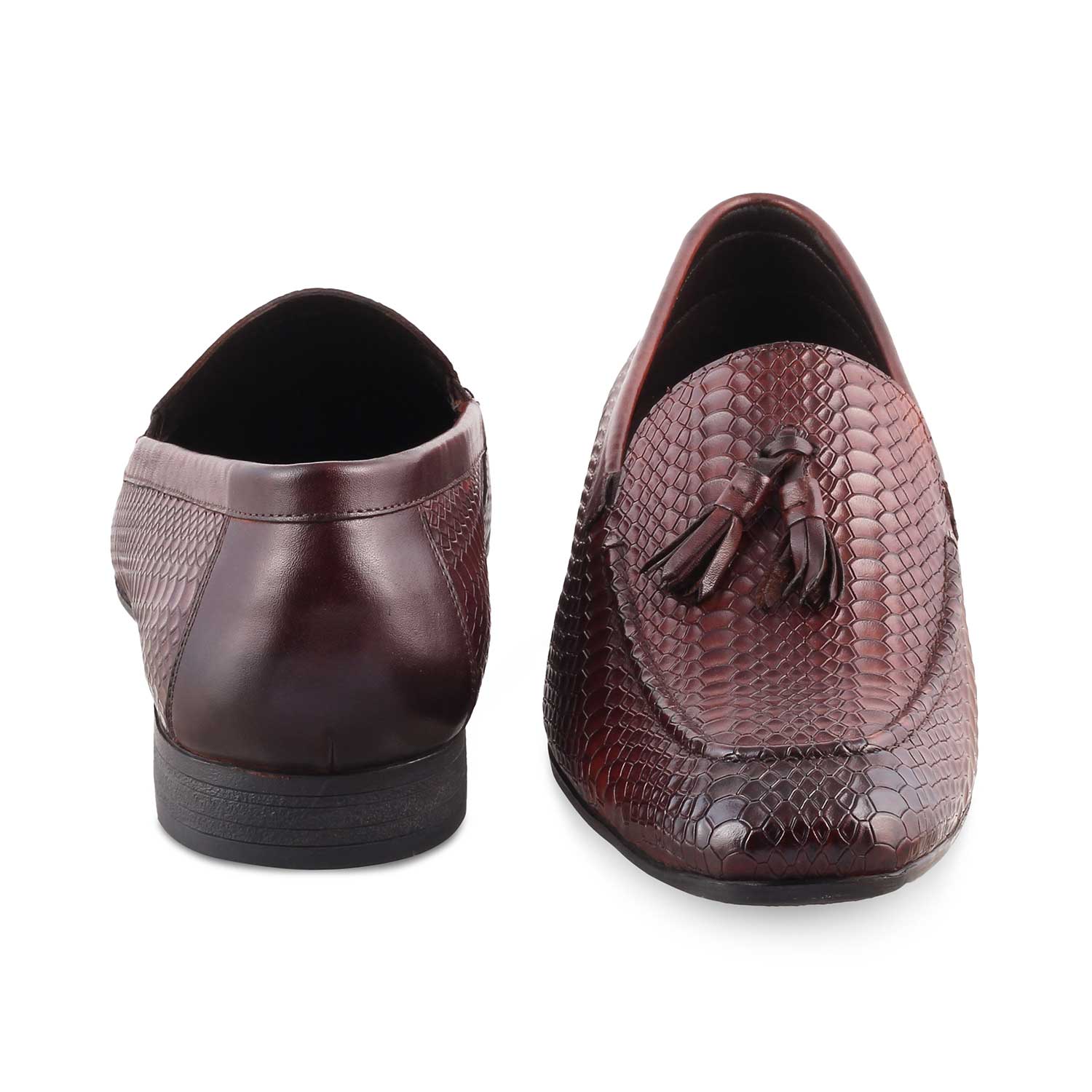 The Cytas Brown Men's Leather Tassel Loafers Tresmode - Tresmode