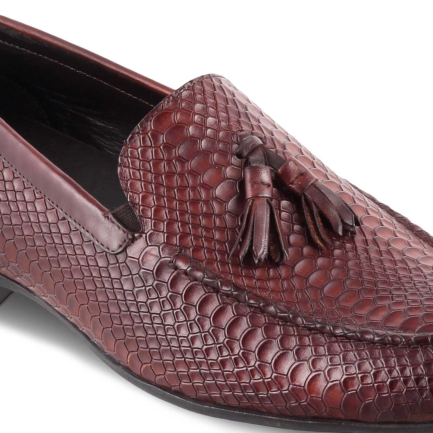 The Cytas Brown Men's Leather Tassel Loafers Tresmode - Tresmode