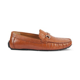 The Docks Tan Men's Leather Driving Loafers Tresmode - Tresmode