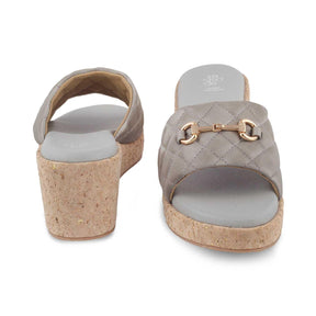 The Ela Grey Women's Dress Wedge Sandals Tresmode - Tresmode