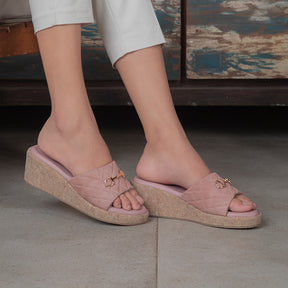 The Ela Pink Women's Casual Wedge Sandals Tresmode - Tresmode