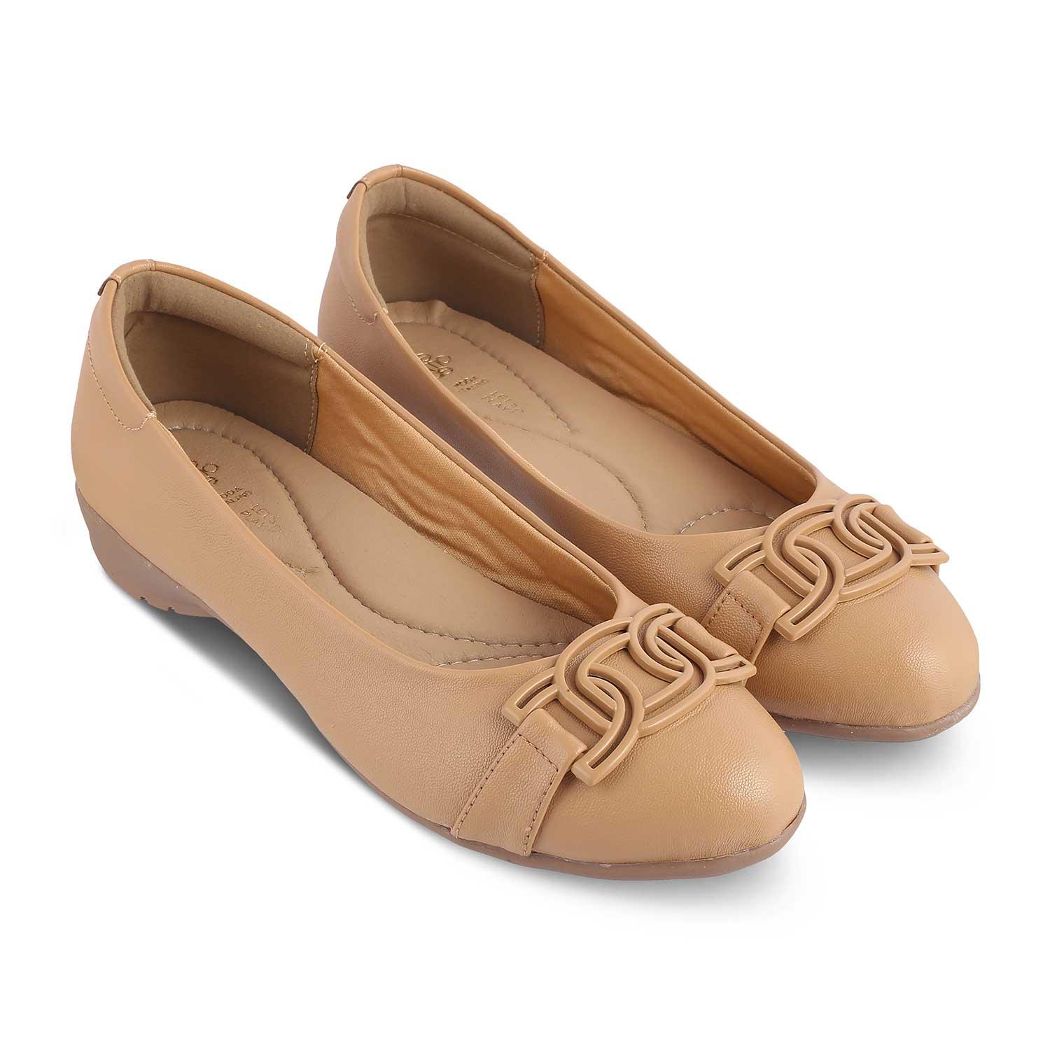 The Geom Beige Women's Dress Ballerinas Tresmode - Tresmode