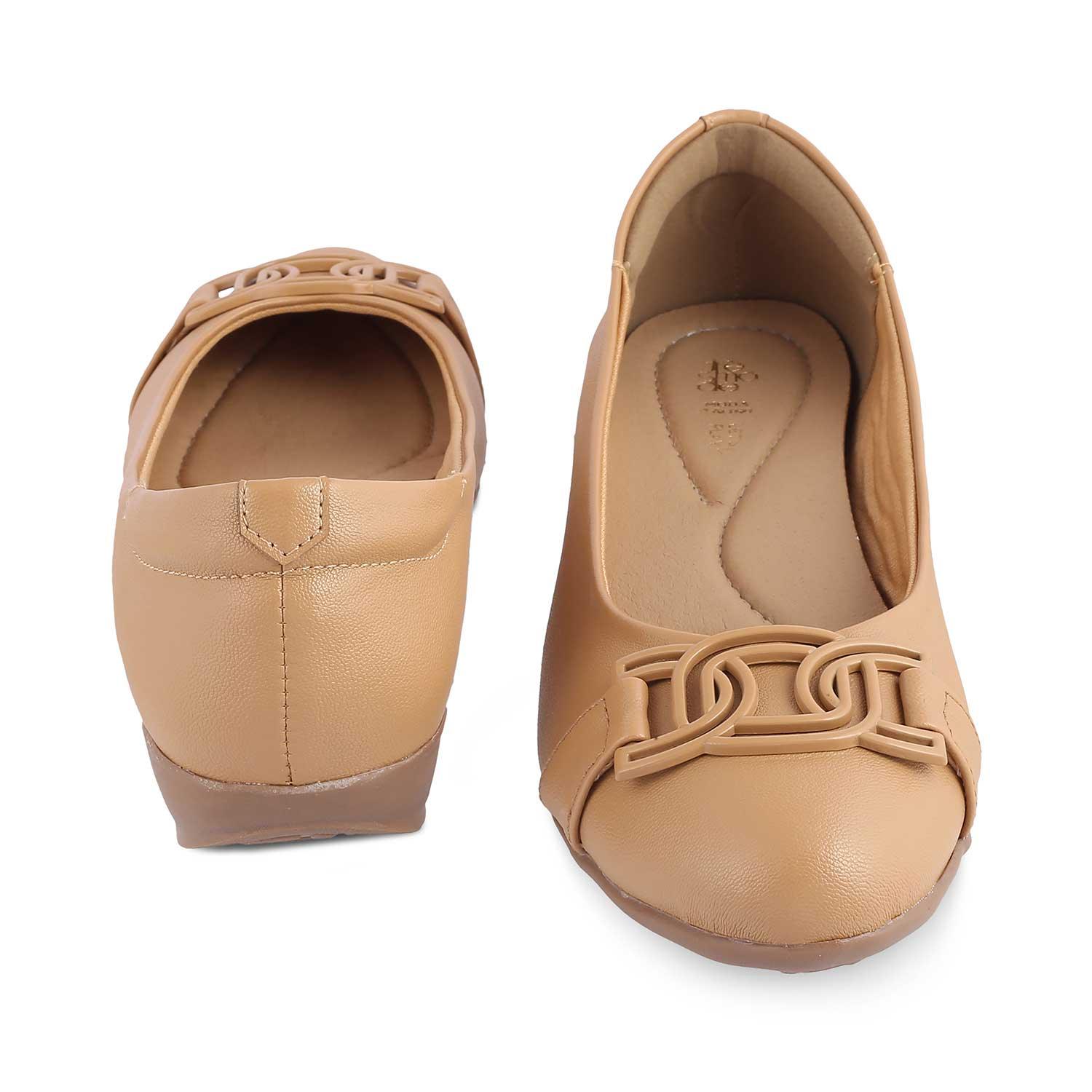 The Geom Beige Women's Dress Ballerinas Tresmode - Tresmode