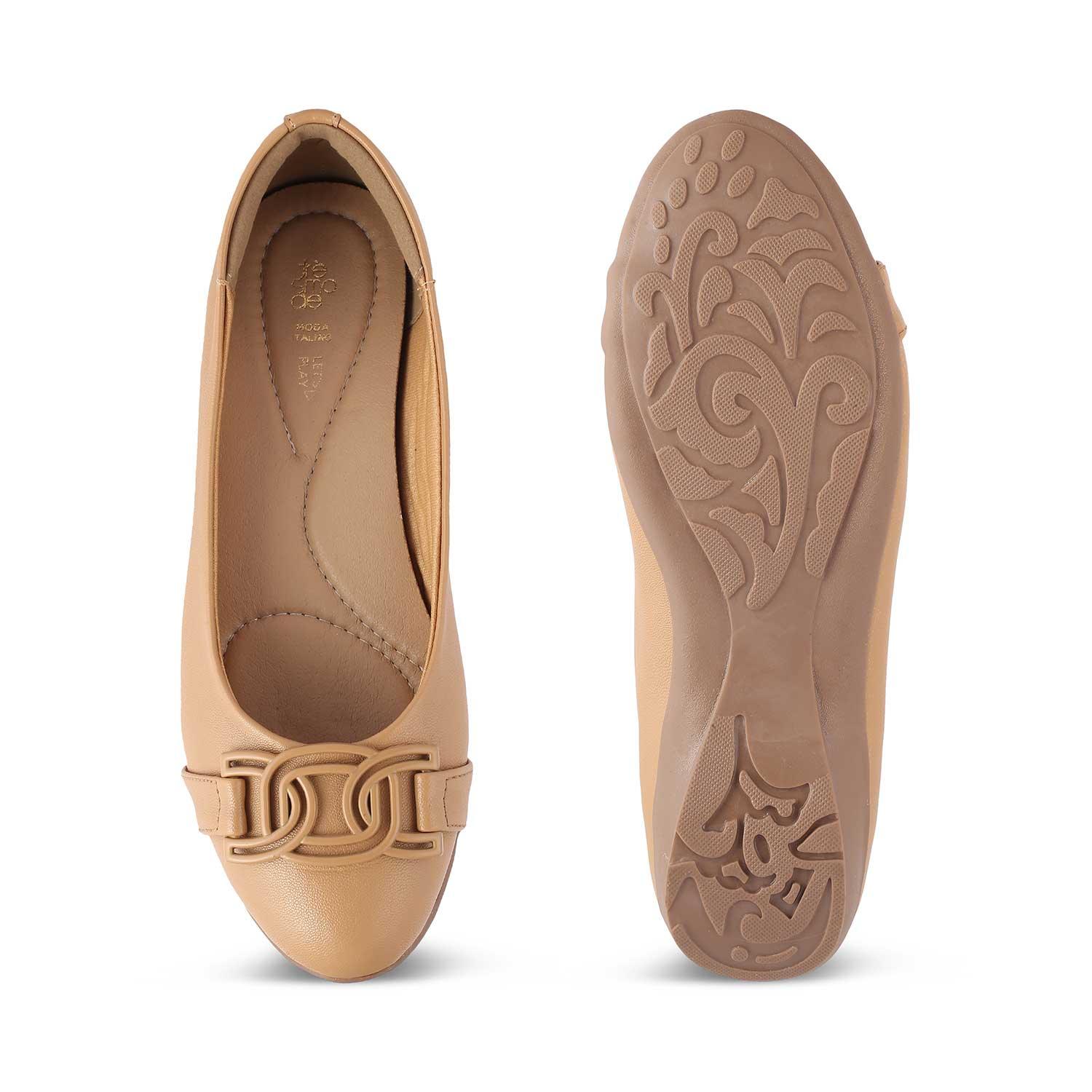 The Geom Beige Women's Dress Ballerinas Tresmode - Tresmode