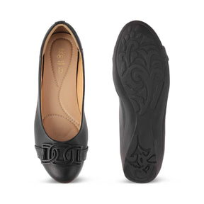 The Geo Black Women's Dress Ballerinas Tresmode - Tresmode