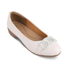 The Geom White Women's Dress Ballerinas Tresmode - Tresmode