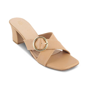 The Glide Beige Women's Dress Block Heel Sandals Tresmode - Tresmode