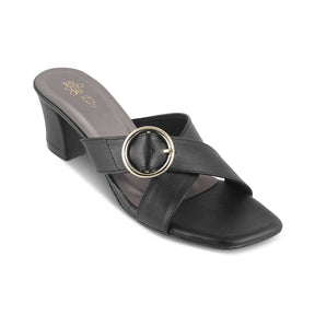 The Glide Black Women's Dress Block Heel Sandals Tresmode - Tresmode