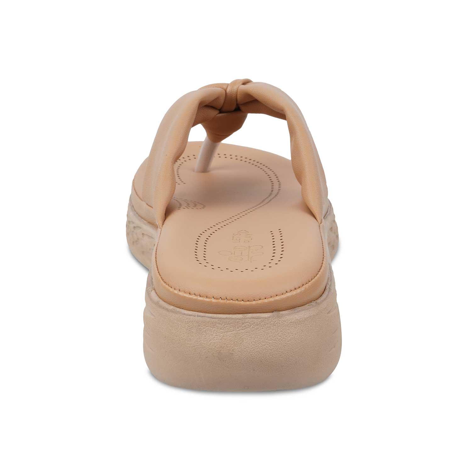 The Habi Beige Women's Casual Wedge Sandals Tresmode - Tresmode