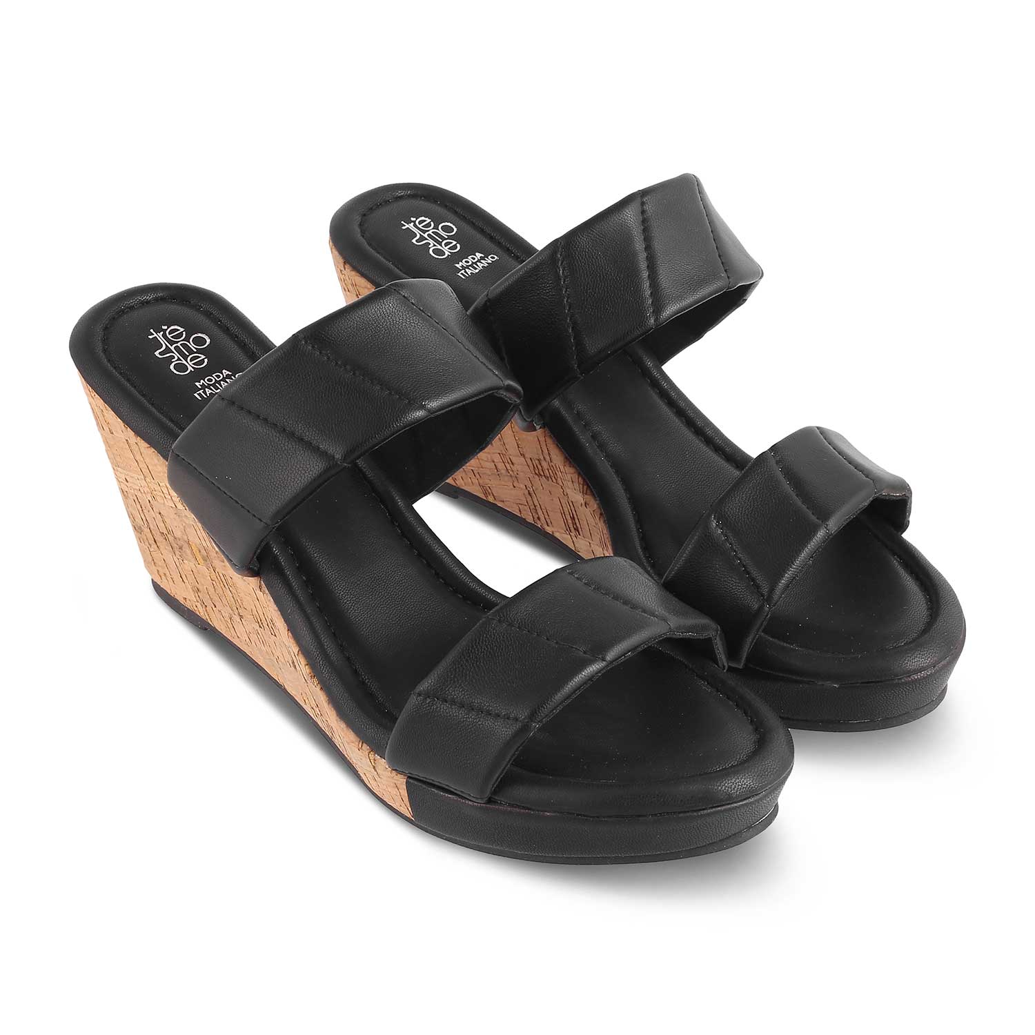 The Hacks Black Women's Dress Wedge Sandals Tresmode - Tresmode