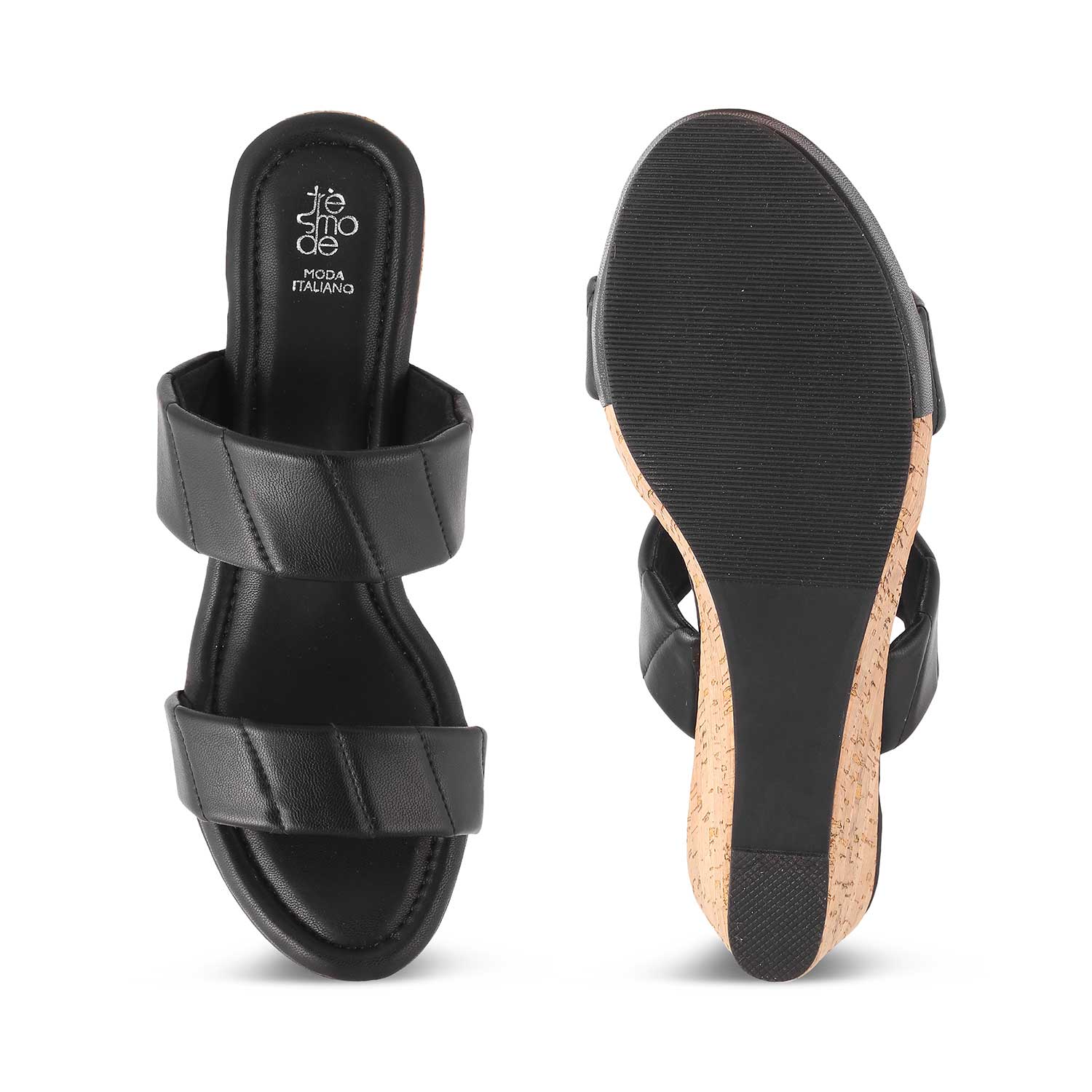 The Hacks Black Women's Dress Wedge Sandals Tresmode - Tresmode