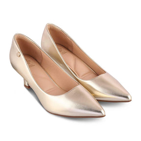 The Hanger Gold Women's Dress Pumps Tresmode - Tresmode