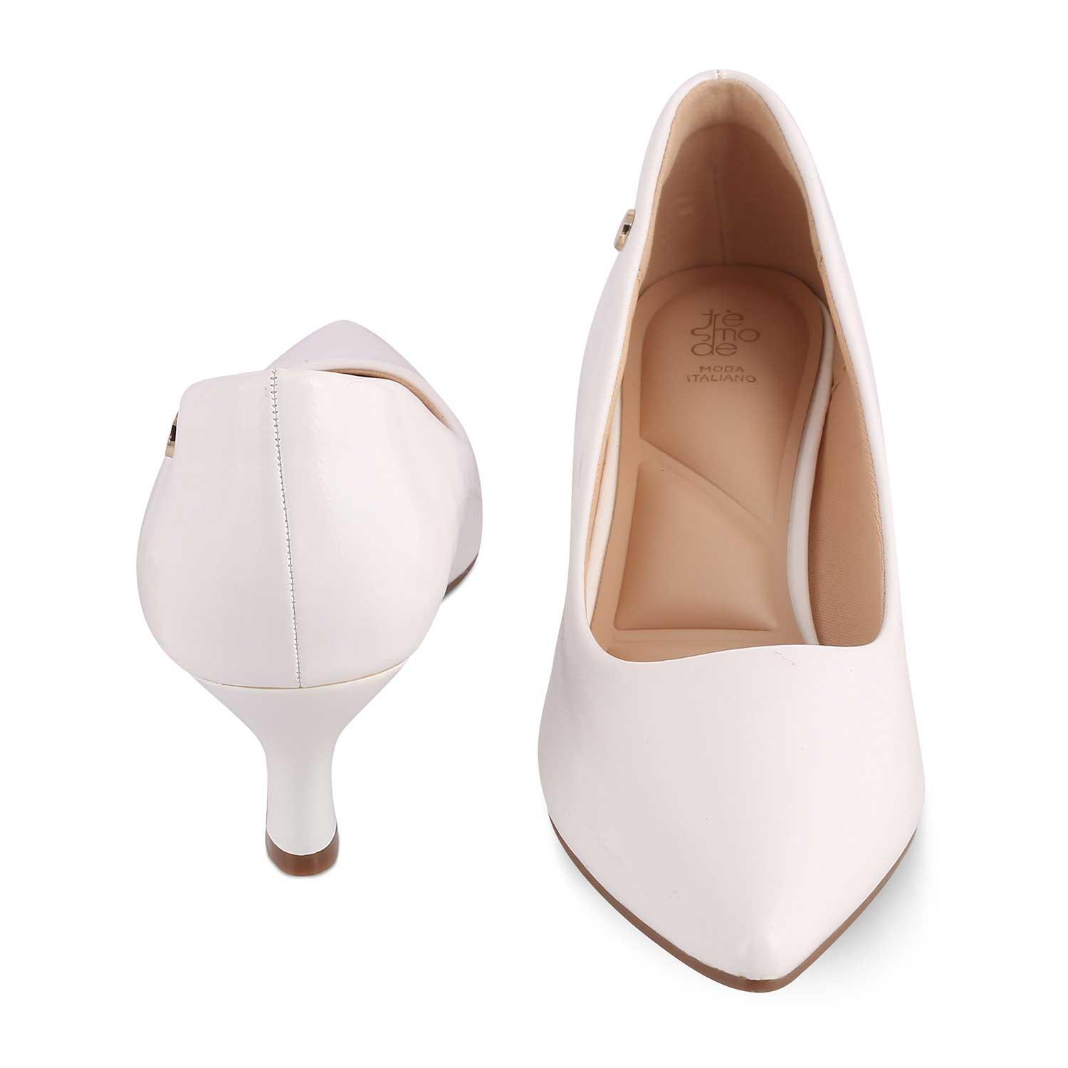 The Hanger White Women's Dress Pumps Tresmode - Tresmode