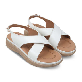 The Havit White Women's Casual Wedge Sandals Tresmode - Tresmode