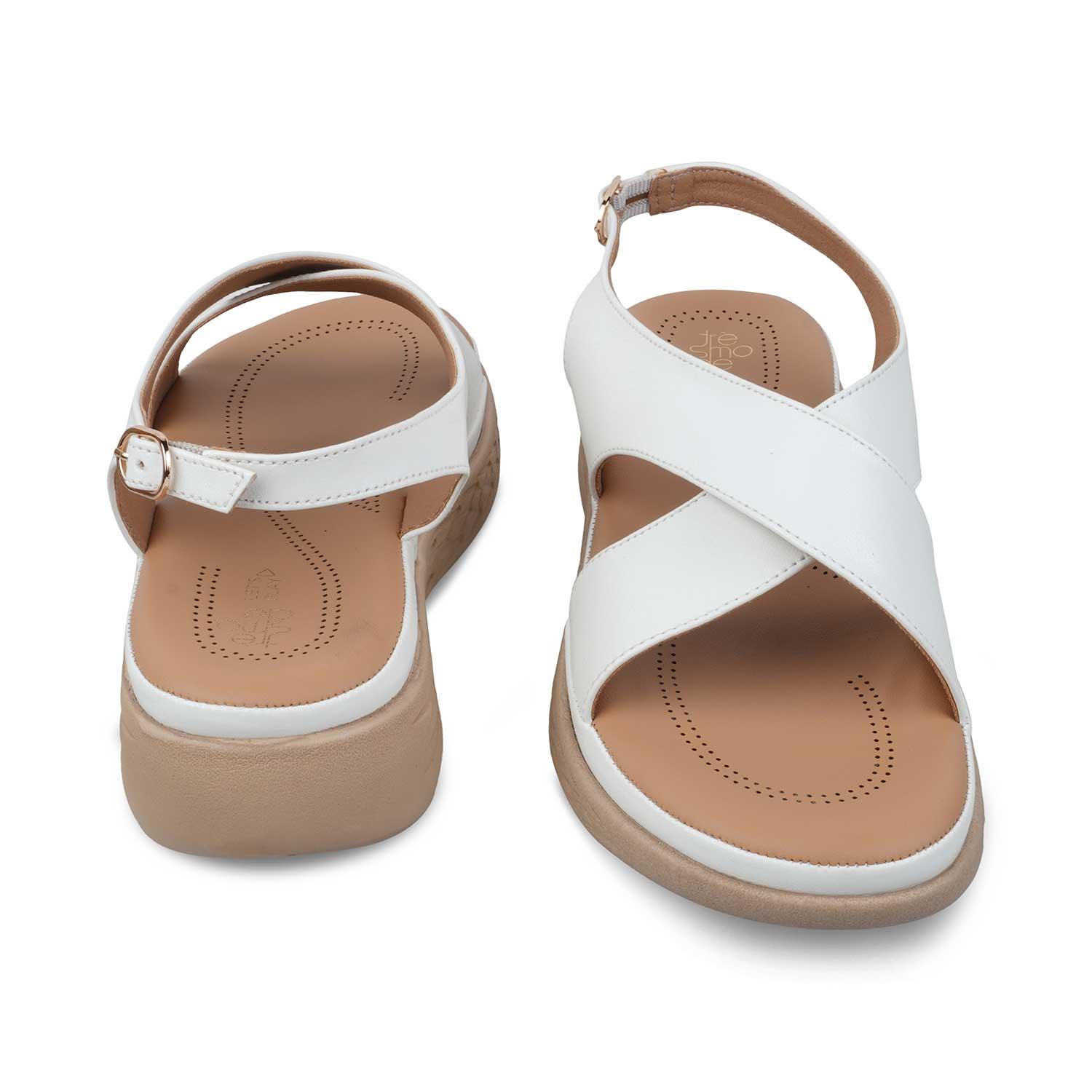 The Havit White Women's Casual Wedge Sandals Tresmode - Tresmode