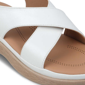 The Havit White Women's Casual Wedge Sandals Tresmode - Tresmode