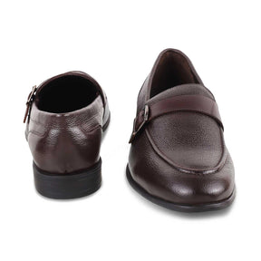 The Heiden Brown Men's Leather Loafers Tresmode - Tresmode