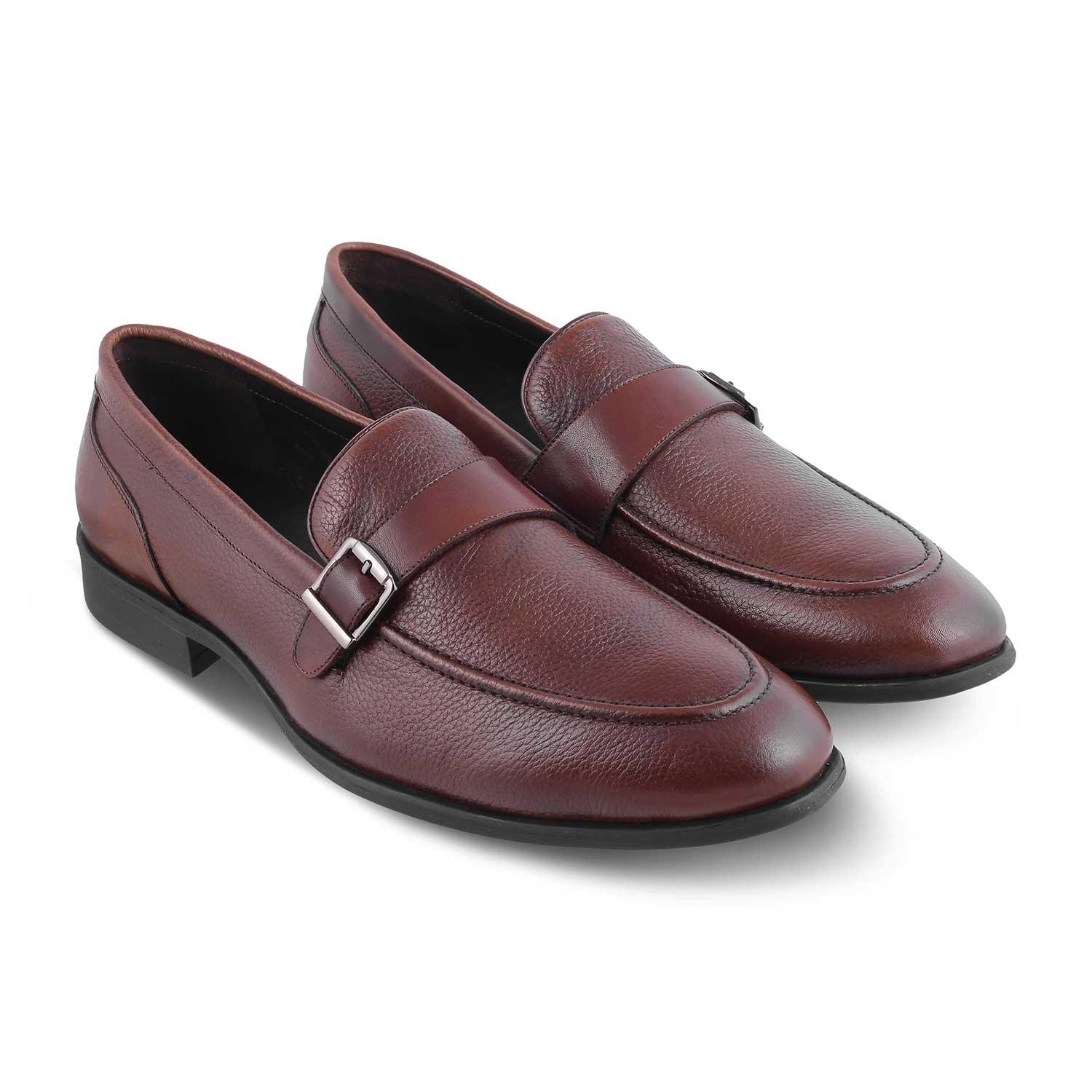 The Heiden Tan Men's Leather Loafers Tresmode - Tresmode