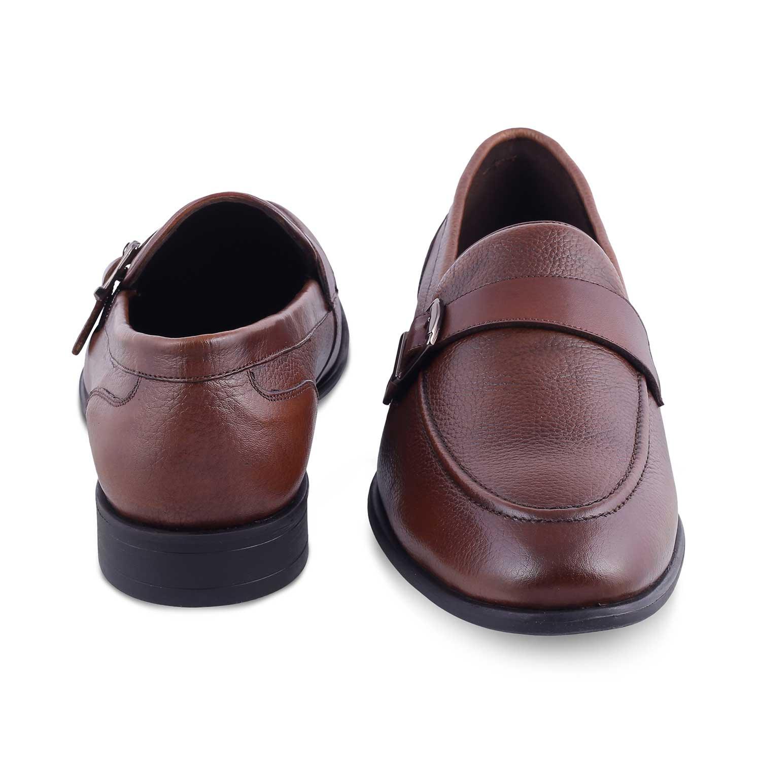 The Heiden Tan Men's Leather Loafers Tresmode - Tresmode