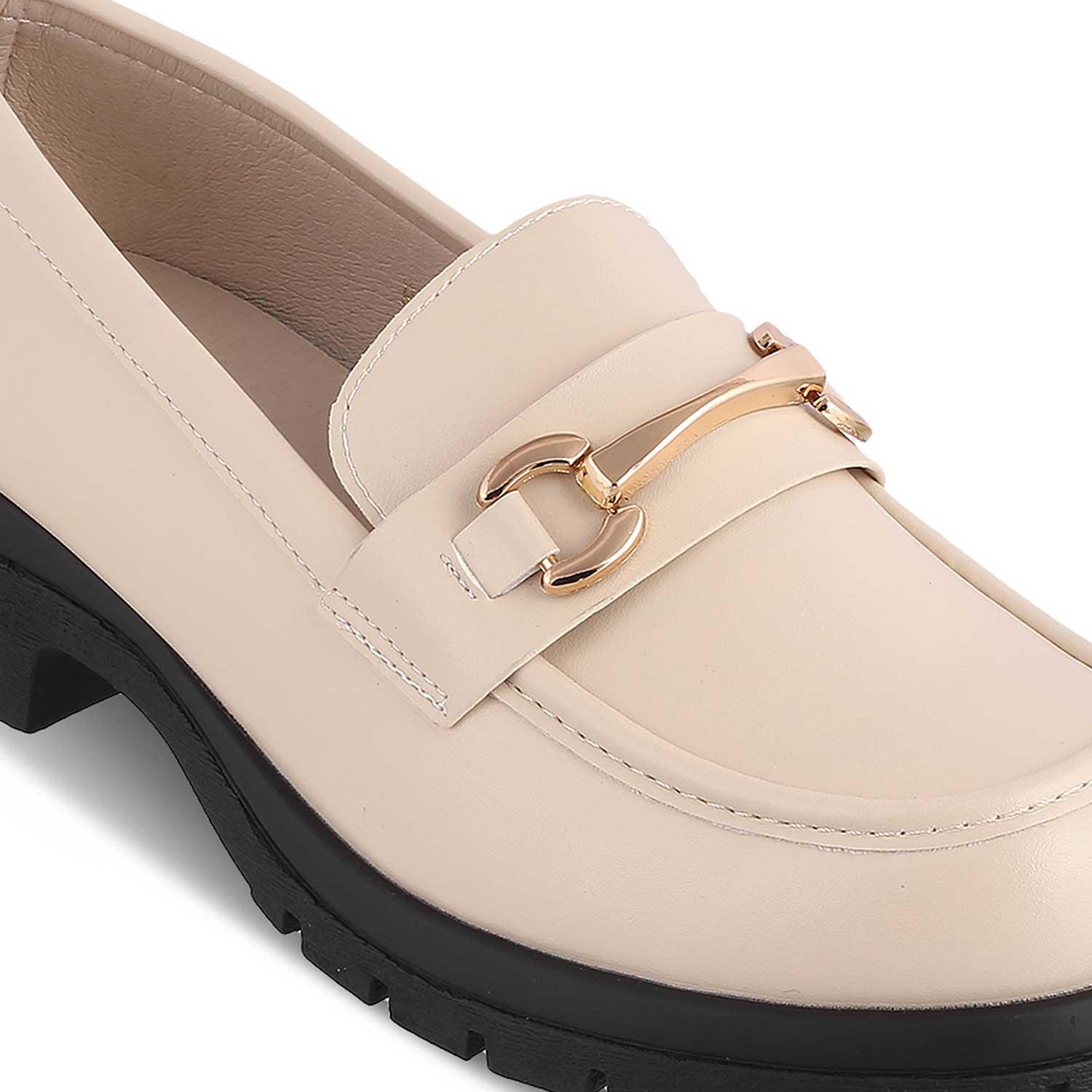 The Helsi Beige Women's Dress Chunky Sole Loafers Tresmode - Tresmode