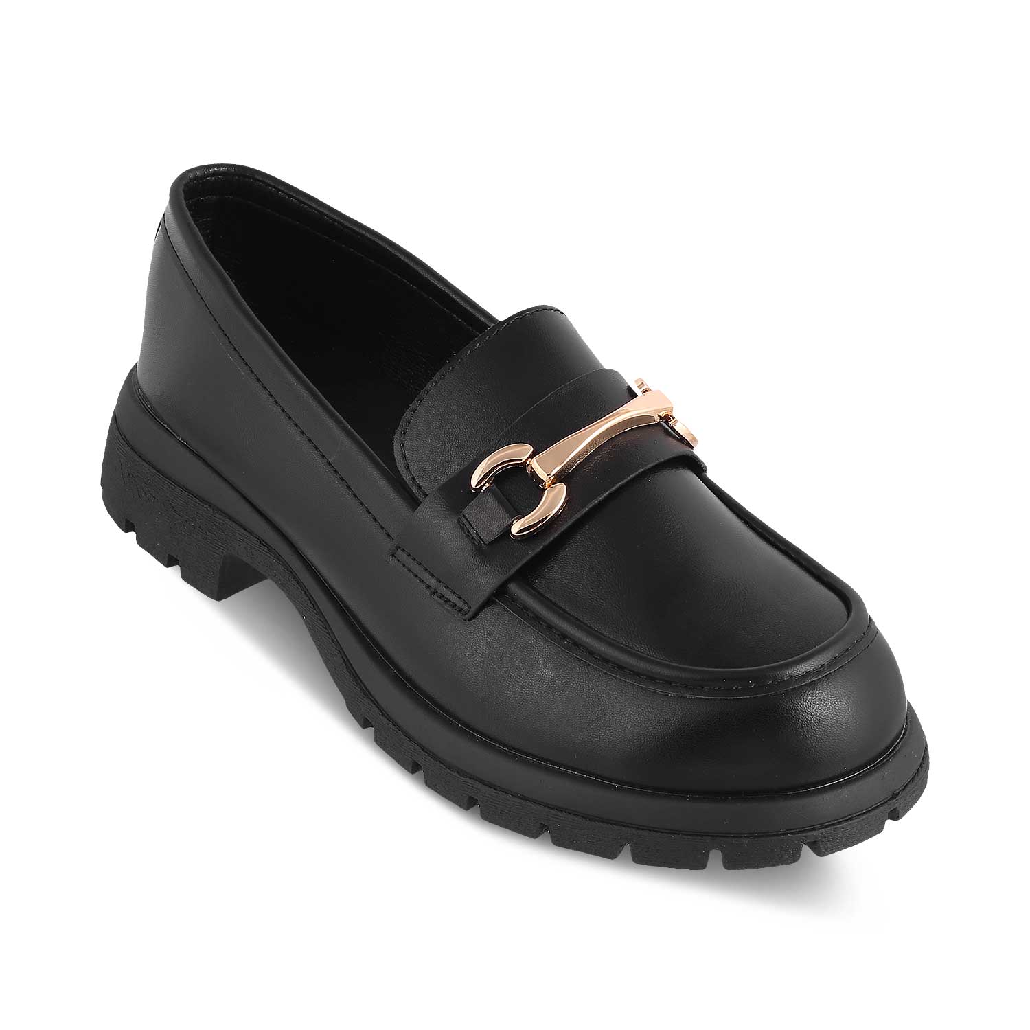 The Helsi Black Women's Dress Chunky Sole Loafers Tresmode - Tresmode