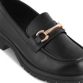 The Helsi Black Women's Dress Chunky Sole Loafers Tresmode - Tresmode