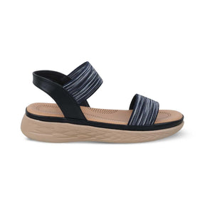 The Hintle Black Women's Casual Wedge Sandals Tresmode - Tresmode