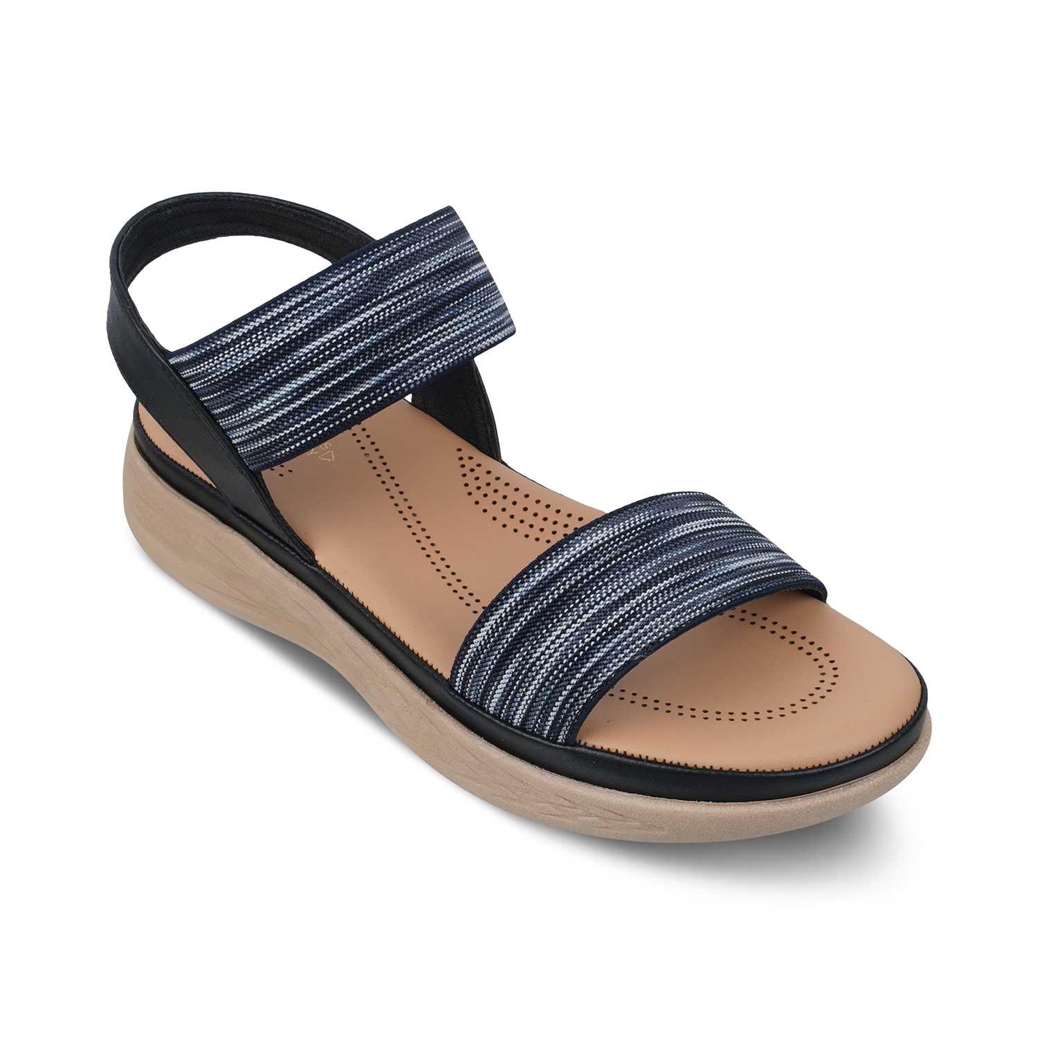 The Hintle Black Women's Casual Wedge Sandals Tresmode - Tresmode