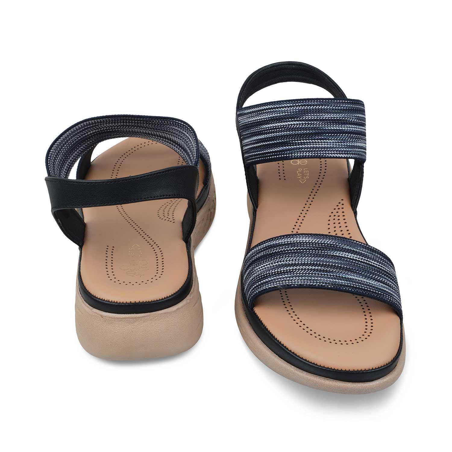 The Hintle Black Women's Casual Wedge Sandals Tresmode - Tresmode