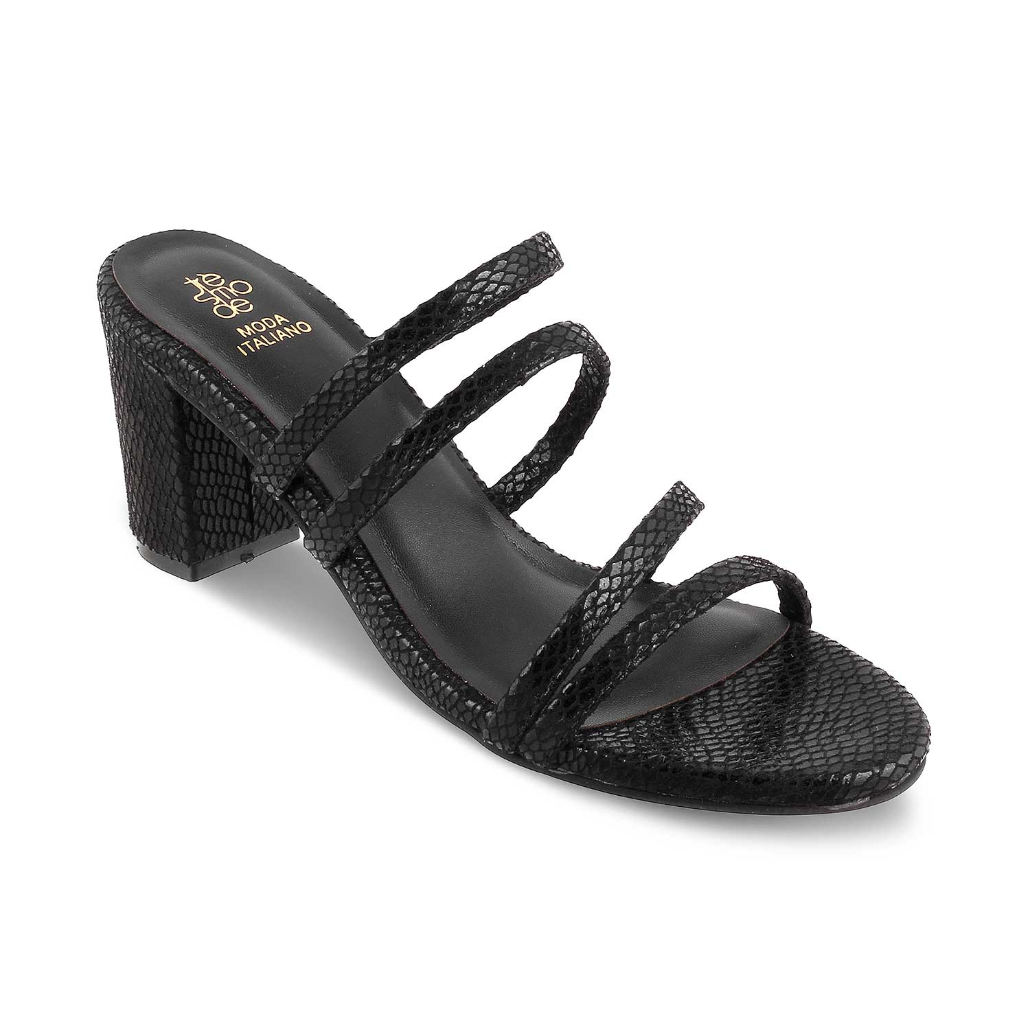 The Imulate Black Women's Dress Block Heel Sandals Tresmode - Tresmode