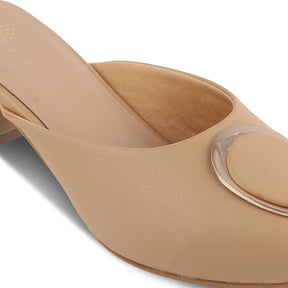 The Jelew Beige Women's Dress Mule Sandals Tresmode - Tresmode