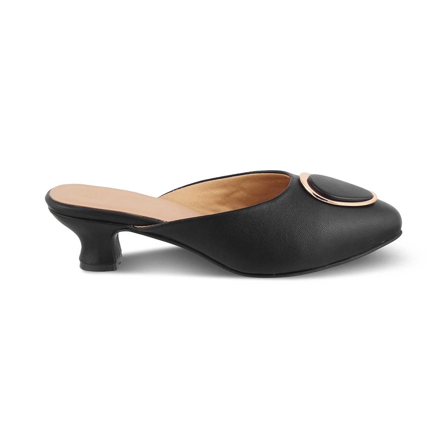 The Jelew Black Women's Dress Mule Sandals Tresmode - Tresmode