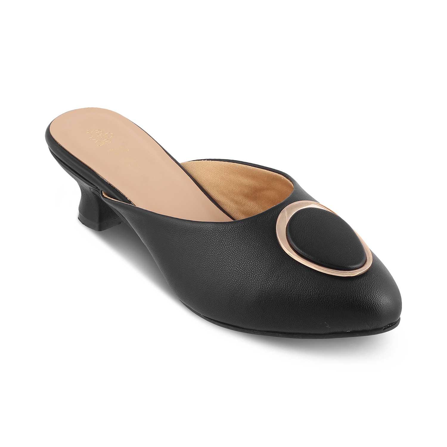 The Jelew Black Women's Dress Mule Sandals Tresmode - Tresmode