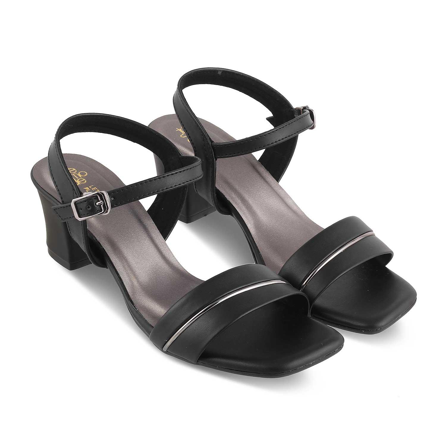 The Kachel Black Women's Dress Block Heel Sandals Tresmode - Tresmode