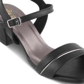 The Kachel Black Women's Dress Block Heel Sandals Tresmode - Tresmode