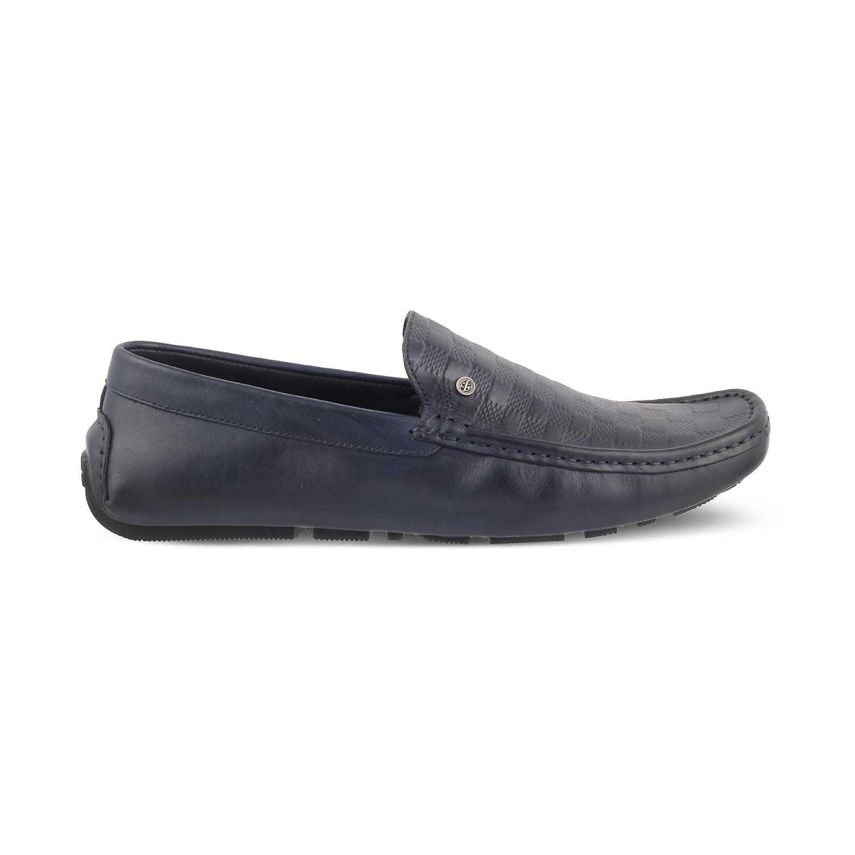 The Kloaf Blue Men's Leather Driving Loafers Tresmode - Tresmode