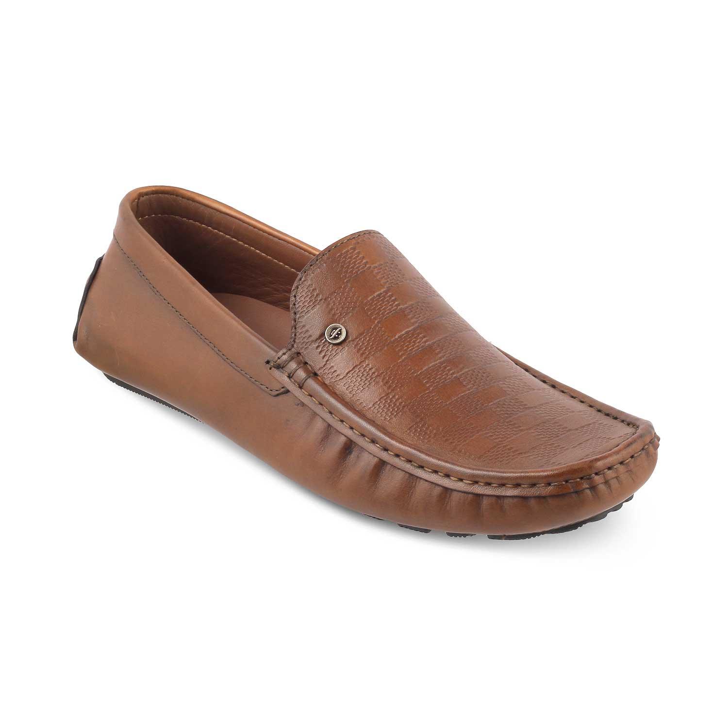 The Kloaf Brown Men's Leather Driving Loafers Tresmode - Tresmode