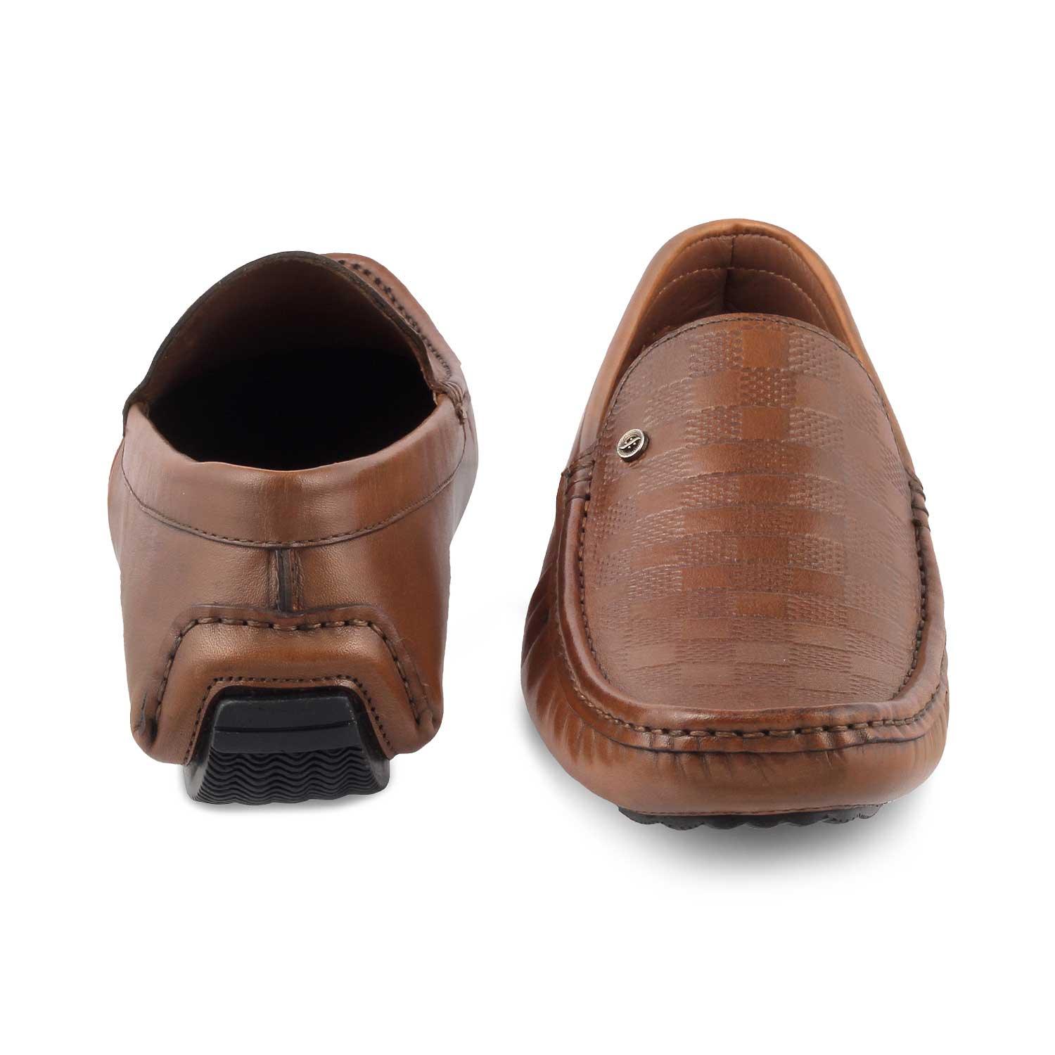 The Kloaf Brown Men's Leather Driving Loafers Tresmode - Tresmode