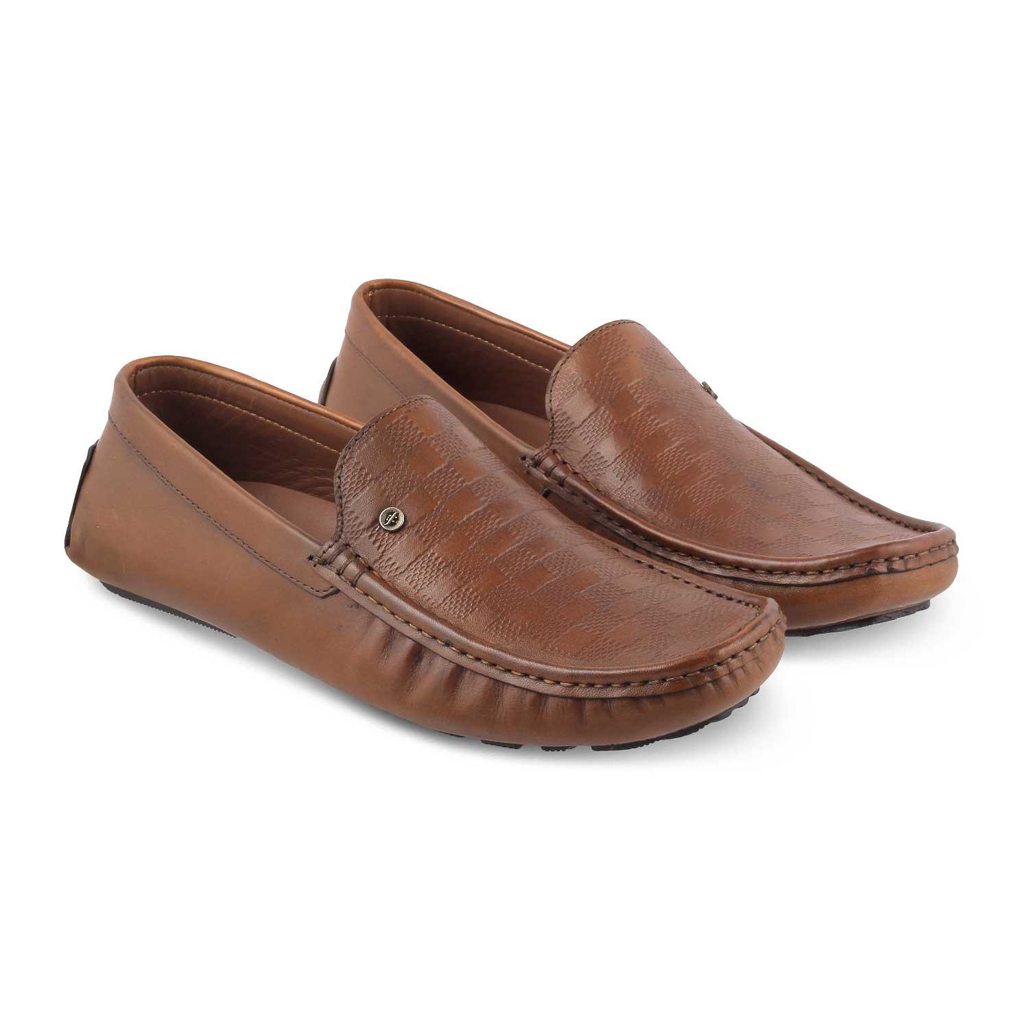 The Kloaf Brown Men's Leather Driving Loafers Tresmode - Tresmode