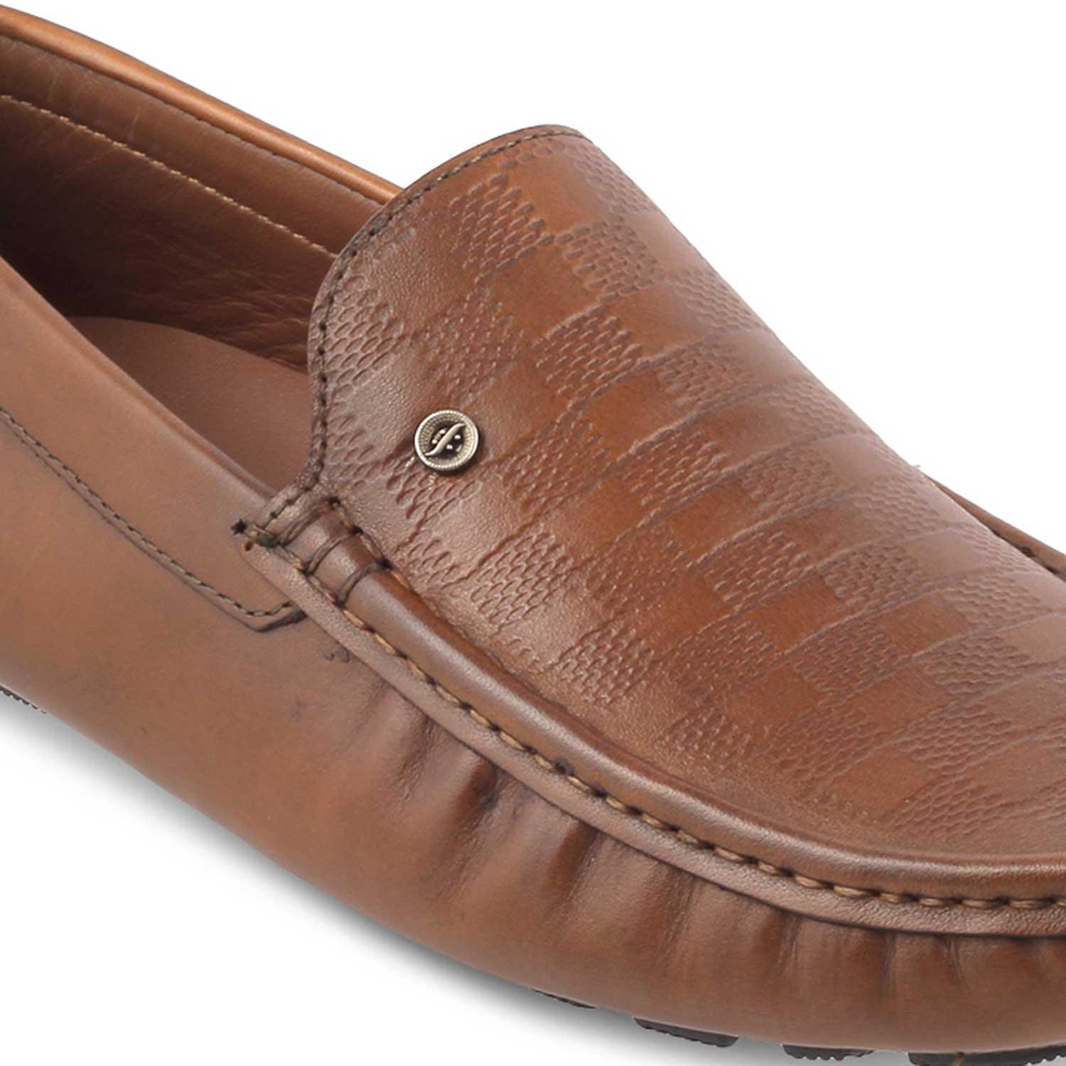 The Kloaf Brown Men's Leather Driving Loafers Tresmode - Tresmode